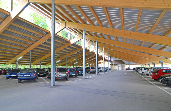 Carportsysteme - Gewerbebau - WOLF Systembau